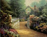 Thomas Kinkade Famous Paintings - Hidden Cottage